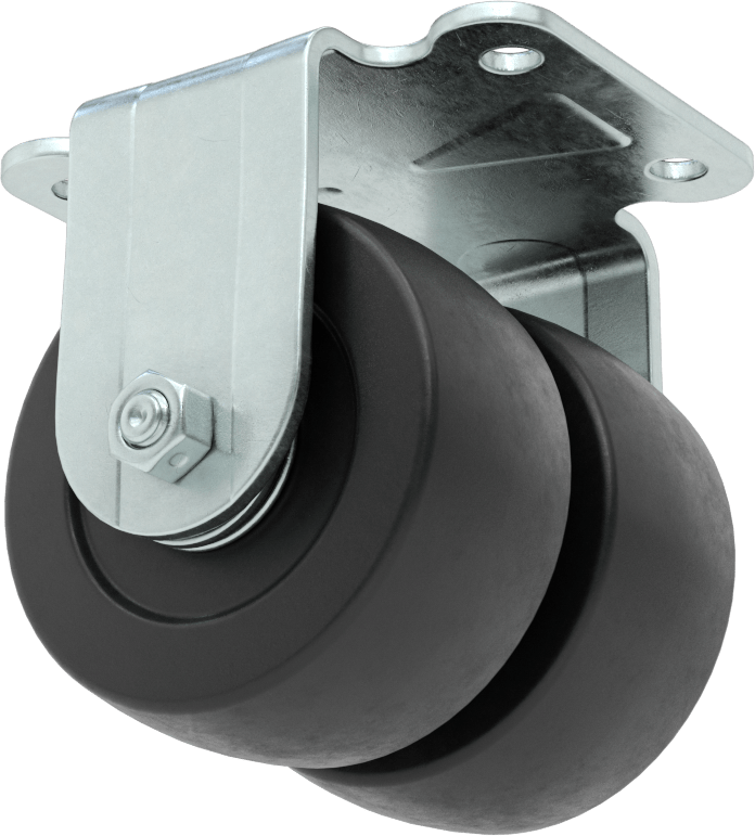Cart-King Tekerlek, Rigid, 3" Çapında 75D Durometre Kauçuk Tekerlekler, Rulman