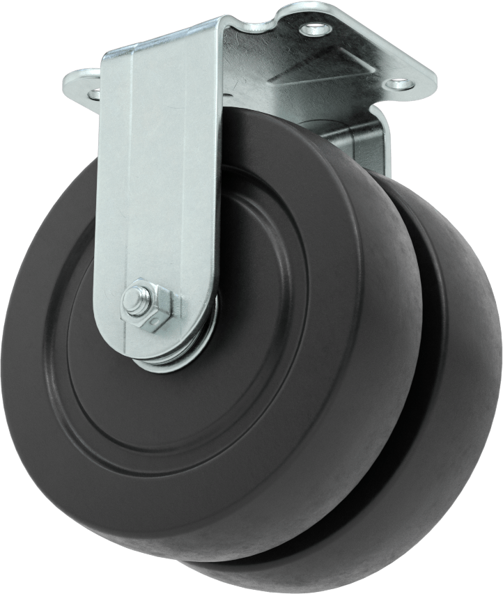 Cart-King Tekerlek, Rigid, 5" Çap 75D Durometre Kauçuk Tekerlekler, Rulman