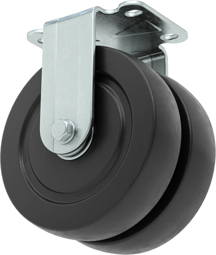 Cart-King Tekerlek, Rigid, 5" Çap 75D Durometre Kauçuk Tekerlekler, Rulman