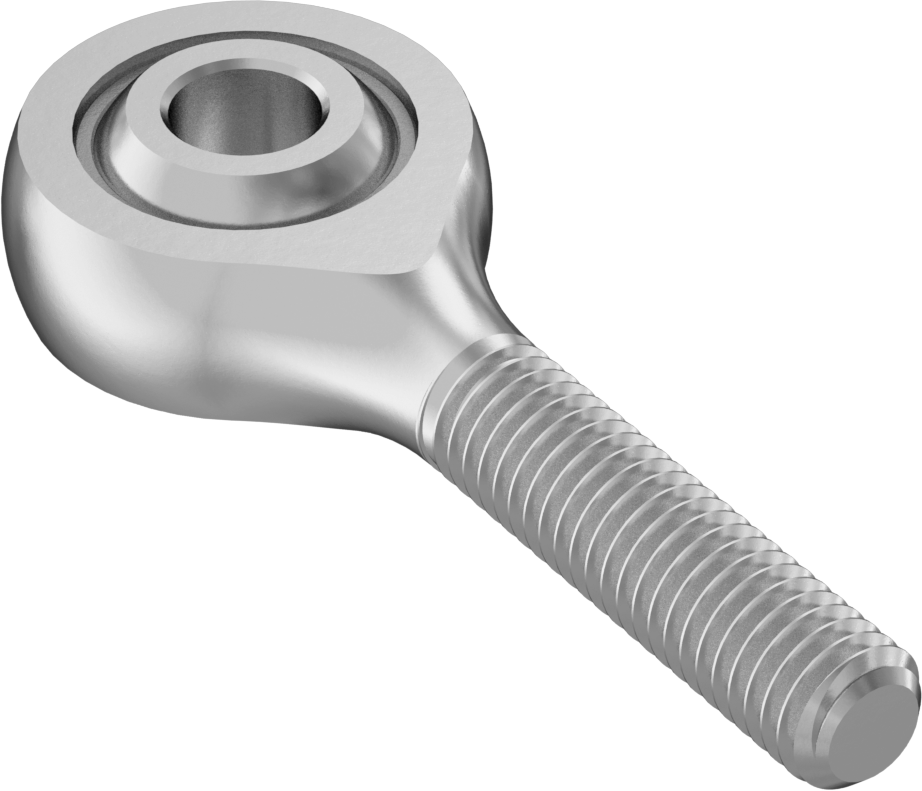 Yağlamasız Bilyeli Mafsal Çubuk Ucu, Paslanmaz Çelik Ek Parça, M5 x 0,8 mm Diş