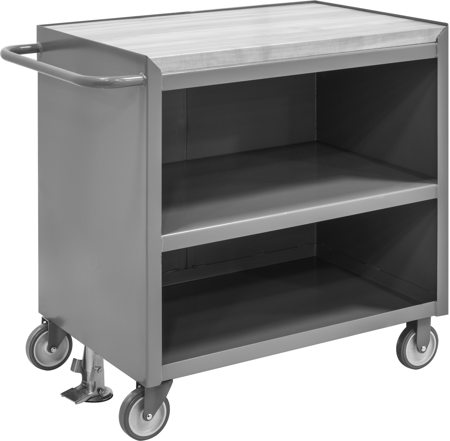 Steel Cart with Maple Top Shelf