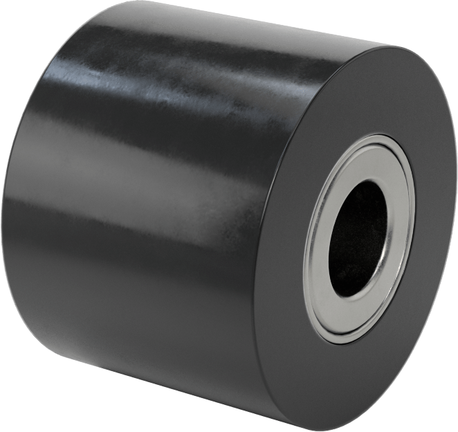 Neopren Tahrik Silindiri, Çelik Göbek ile, 2-1/2" Çap, 1-15/16" Genişlik, 3/4" Mil Çapı için