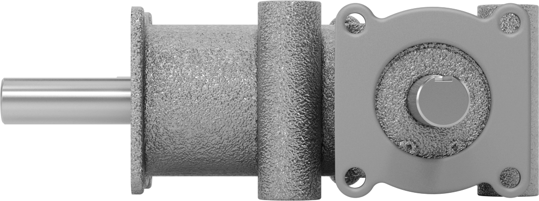 Metrik Dik Açı Dişli Kutusu, 1 Çıkış Mili, 3 Flanş, 347 inç-lbs@ 1750 rpm Tork