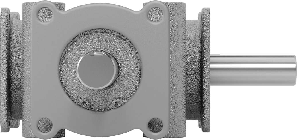 Metrik Dik Açı Dişli Kutusu, 1 Çıkış Mili, 3 Flanş, 347 inç-lbs@ 1750 rpm Tork