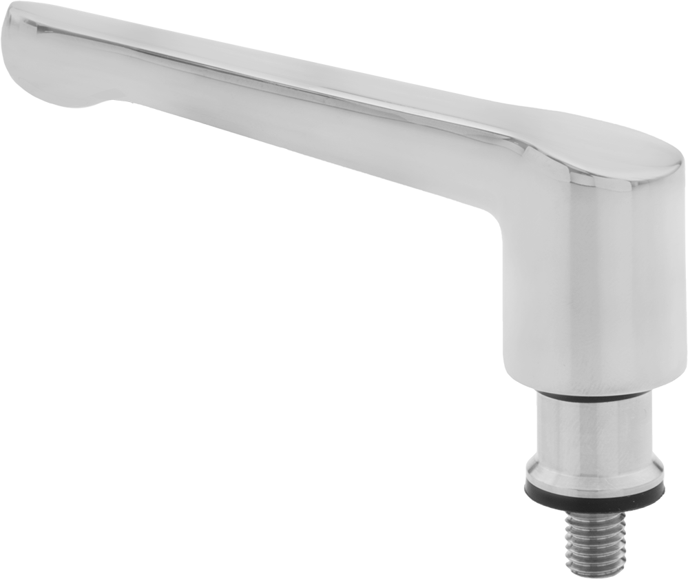 Yiyecek ve İçecek Ayarlanabilir Tutamak, M6 x 1 mm Dişli Saplama ile, 63 mm Tutamak Uzunluğu