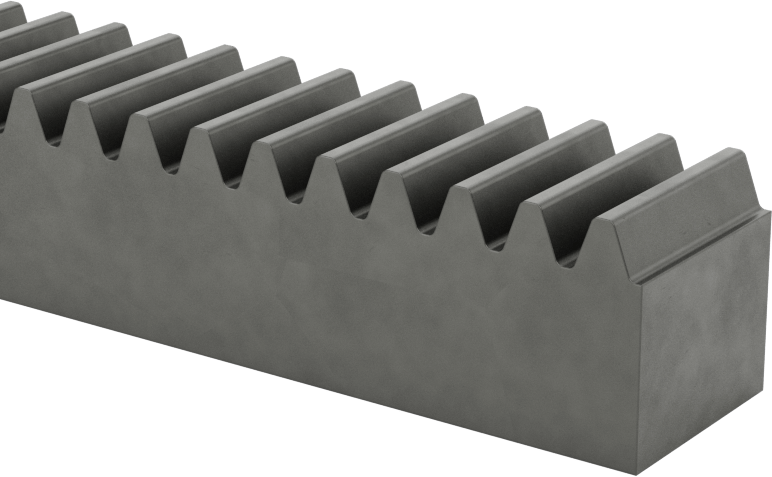Metal Dişli Rafı - 20 Derece Basınç Açısı, Dikdörtgen, 1,5 Modül, 500 mm Uzunluk