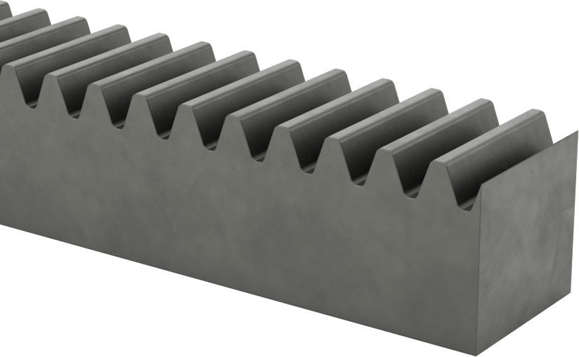 Metal Dişli Rafı - 20 Derece Basınç Açısı, Dikdörtgen, 2 Modül, 500 mm Uzunluk