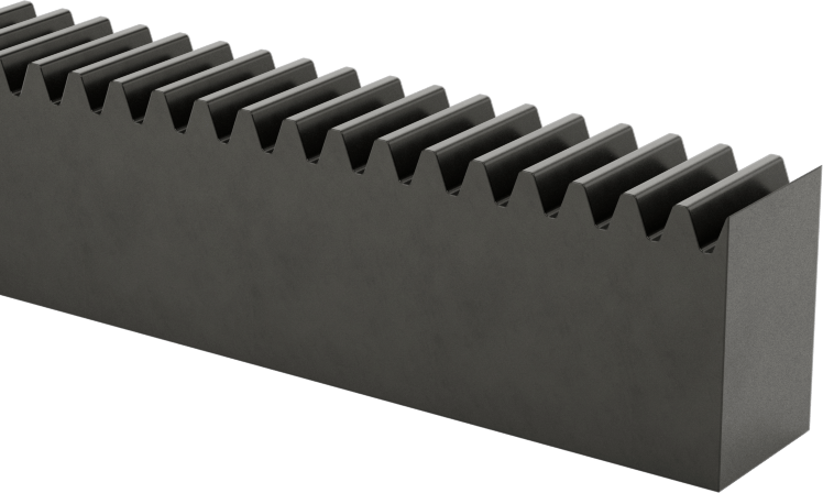 Metal Dişli Rafı - 20 Derece Basınç Açısı, 0,8 Modül, 100 mm Uzunluk, 11,500 mm Adım Yüksekliği
