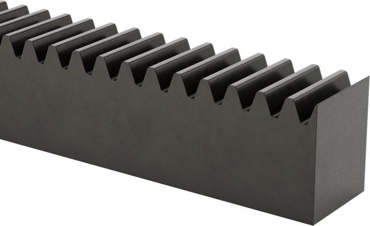 Metal Dişli Rafı - 20 Derece Basınç Açısı, 1 Modül, 100 mm Uzunluk, 11 mm Adım Yüksekliği