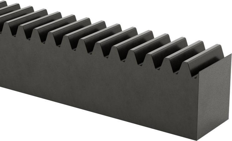 Metal Dişli Rafı - 20 Derece Basınç Açısı, 1 Modül, 300 mm Uzunluk, 11 mm Adım Yüksekliği