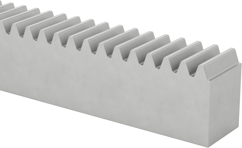 Metal Dişli Rafı - 20 Derece Basınç Açısı, 1,5 Modül, 500 mm Uzunluk, 18,500 mm Adım Yüksekliği