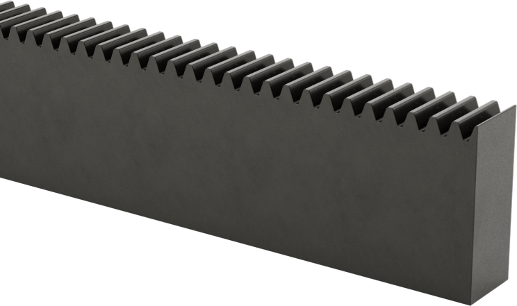 Metal Dişli Rafı - 20 Derece Basınç Açısı, İşlenmiş Uçlu, 0,5 Modül, 300 mm Uzunluk
