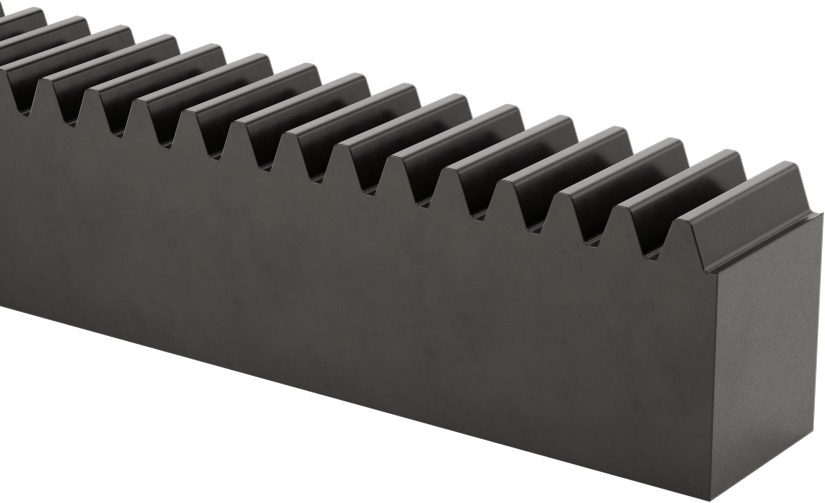 Metal Dişli Rafı - 20 Derece Basınç Açısı, 1,5 Modül, 100 mm Uzunluk, 18,500 mm Adım Yüksekliği