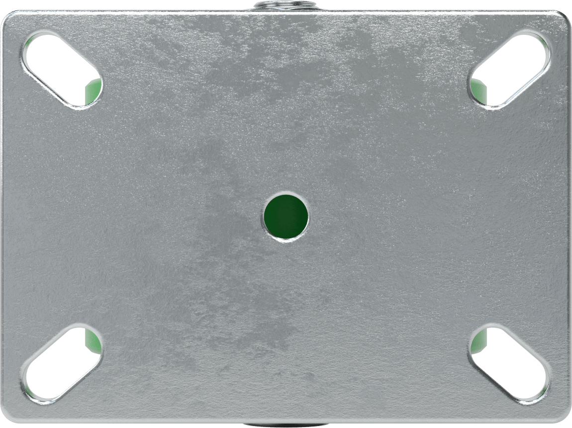 Ekstra Yüksek Kapasiteli Stronghart Tekerlek, 7-1/4“ x 5-1/4” Plaka, 6“ x 4” Poliüretan Tekerlekli Sert