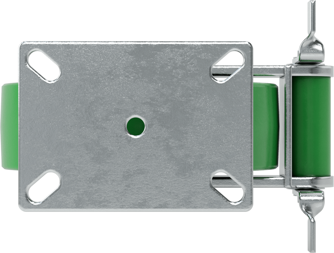 Ekstra Yüksek Kapasiteli Stronghart Tekerlek, 7-1/4“ x 5-1/4” Frenli Plaka ve 10" Poliüretan Tekerlek