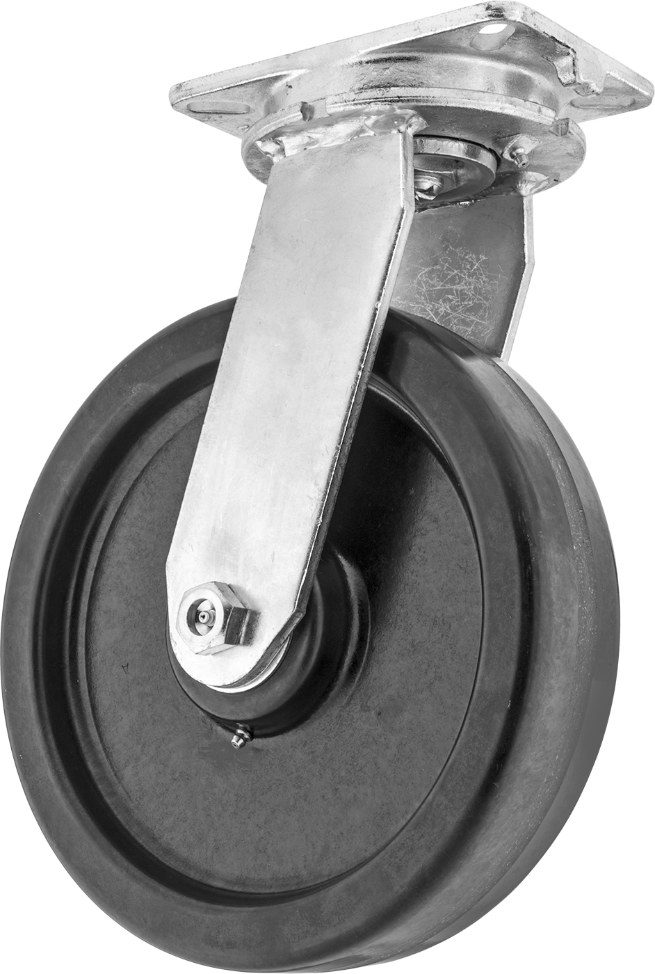 Ekstra Yüksek Kapasiteli Stronghart Tekerlek, 7-1/4“ x 5-1/4” Plaka, 12 inç Çapında Fenolik Tekerlekli Döner