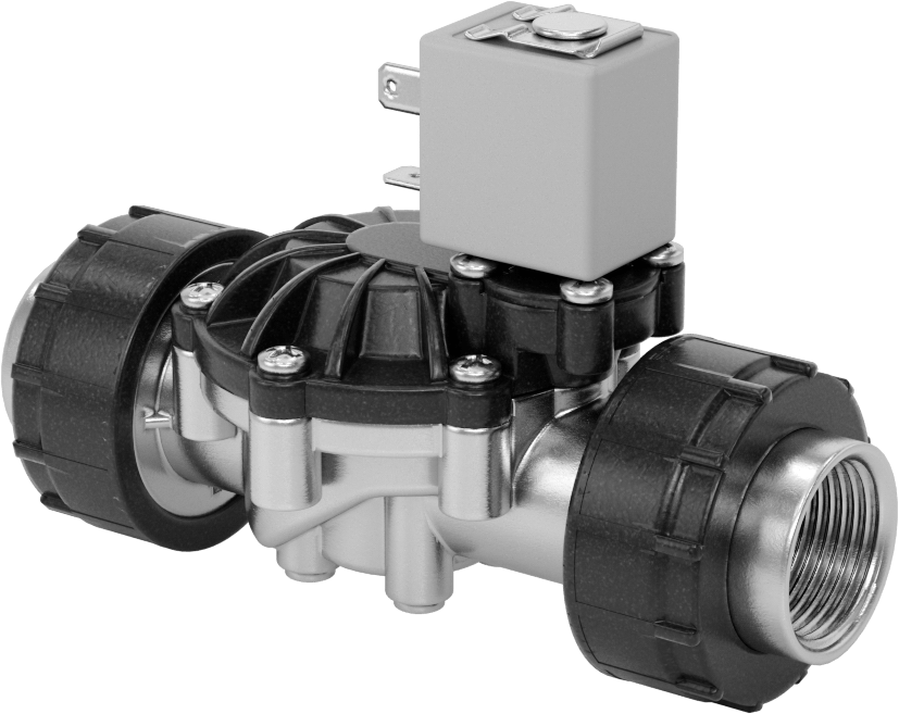 İçme Suyu için Solenoid Açma/Kapama Valfi, Siyah Ppe Plastik, 120V AC, 3/4 NPT Dişi