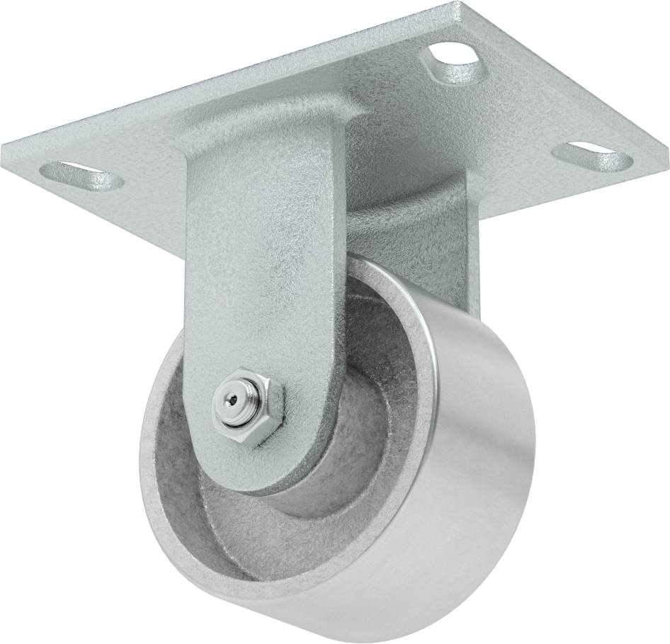 Yüksek Kapasiteli Spartan Tekerlek, 6-1/4“ x 4-1/2” Plaka, 4 inç Çapında Metal Tekerlekli Sert