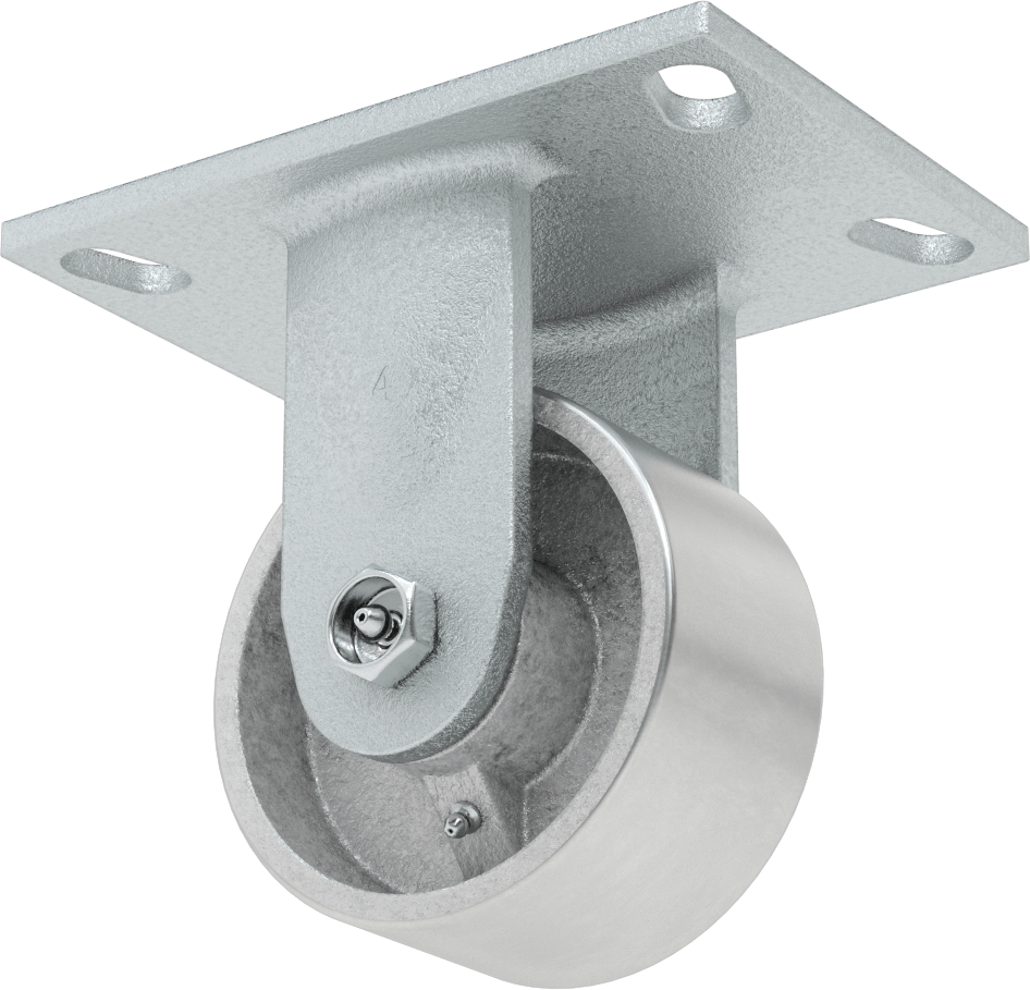 Yüksek Kapasiteli Spartan Tekerlek, 6-1/4“ x 4-1/2” Plaka, 4 inç Çapında Metal Tekerlekli Sert