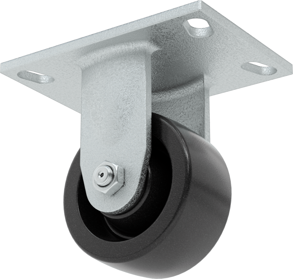 Yüksek Kapasiteli Spartan Tekerlek, 6-1/4“ x 4-1/2” Plaka, 4" Çapında Fenolik Tekerlekli Sert