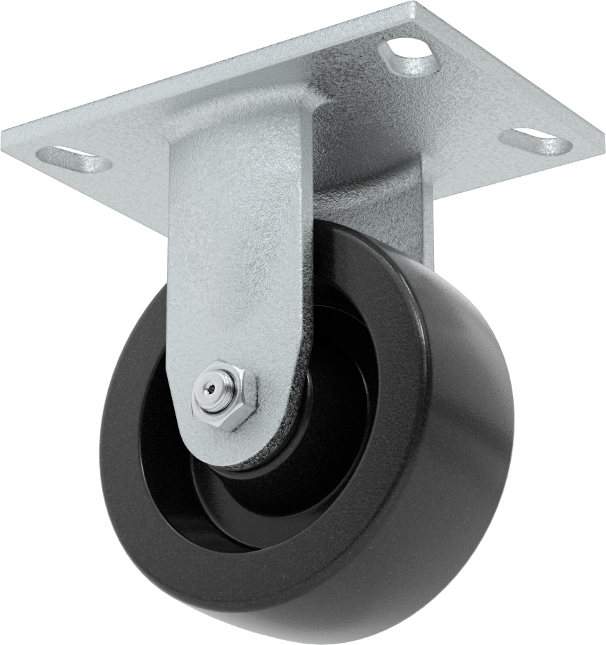 Yüksek Kapasiteli Spartan Tekerlek, 6-1/4“ x 4-1/2” Plaka, 5" Çapında Fenolik Tekerlekli Sert