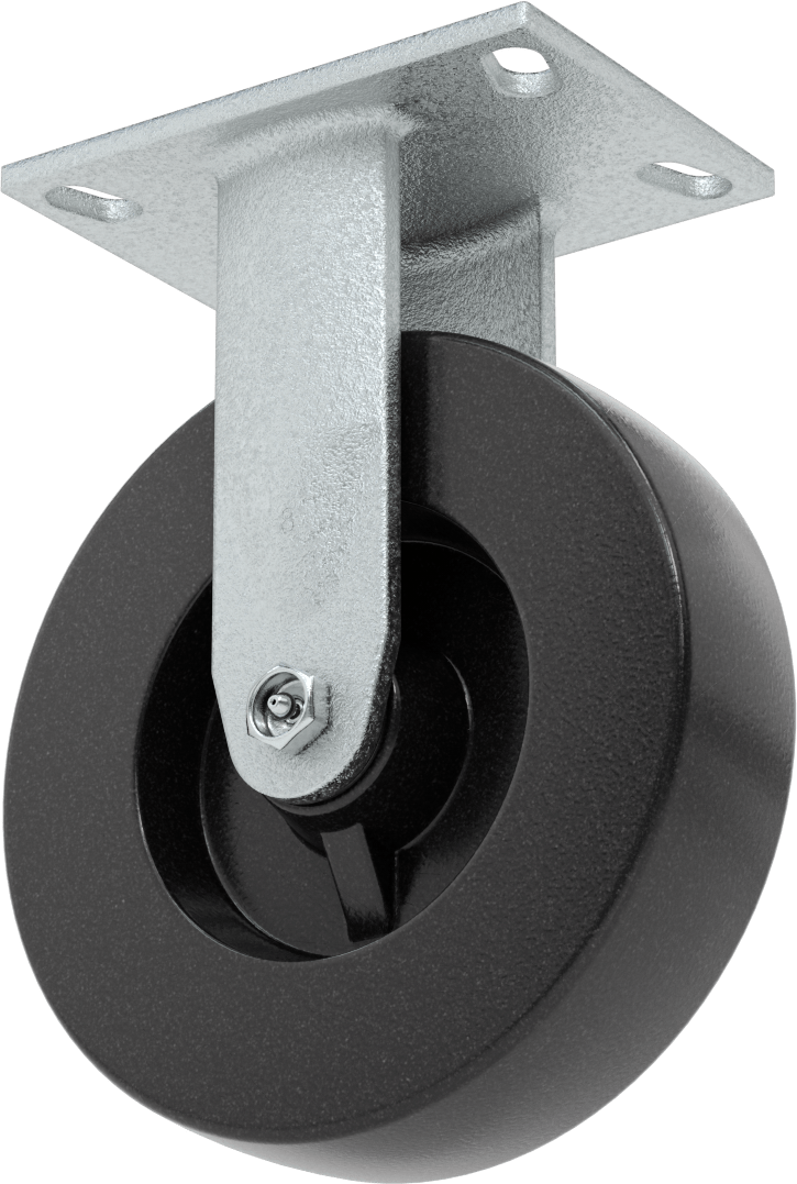 Yüksek Kapasiteli Spartan Tekerlek, 6-1/4“ x 4-1/2” Plaka, 8 inç Çaplı Fenolik Tekerlekli Sert