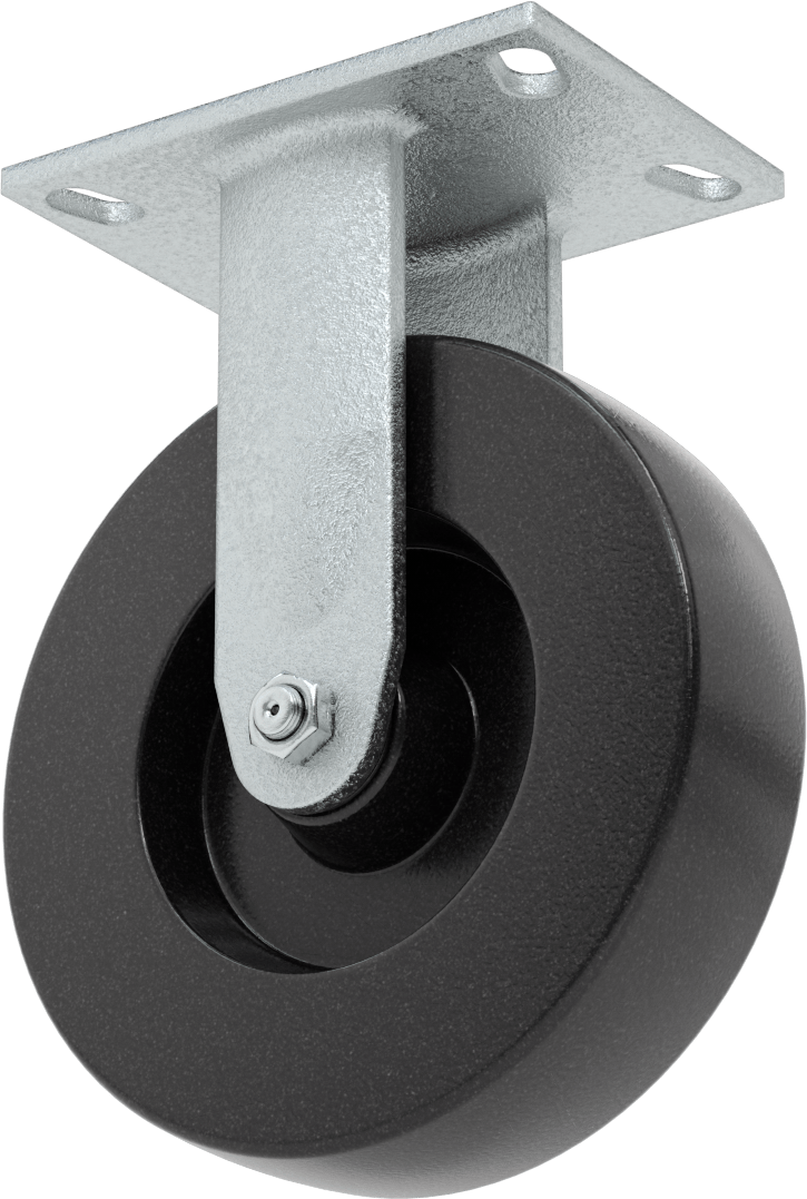 Yüksek Kapasiteli Spartan Tekerlek, 6-1/4“ x 4-1/2” Plaka, 8 inç Çaplı Fenolik Tekerlekli Sert
