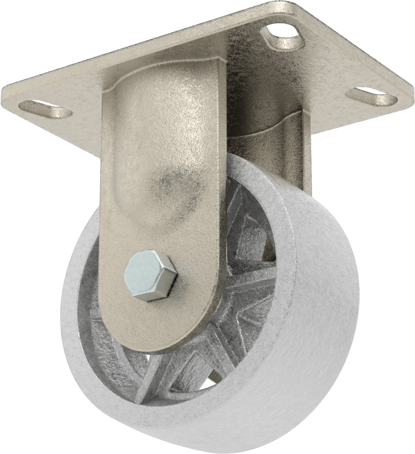 Yüksek Kapasiteli Spartan Tekerlek, 6-1/4“ x 4-1/2” Plaka, 5" Çaplı Metal Tekerlekli Sert