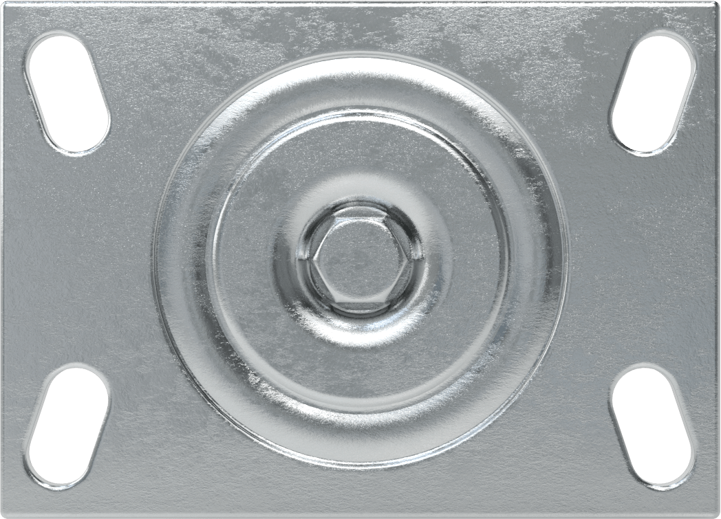 Yüksek Kapasiteli Spartan Tekerlek, 6-1/4“ x 4-1/2” Plaka, Döner, 4" Çaplı Poliüretan Tekerlek