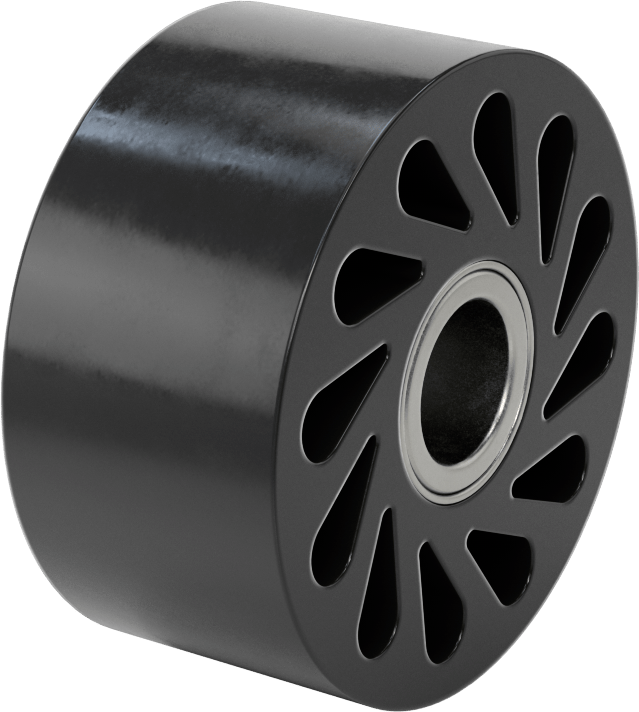 Flex-Grip Tahrik Silindiri, 35A Durometre, 4“ Çap x 1-15/16” Genişlikte Silindir, 1" Mil Çapı için