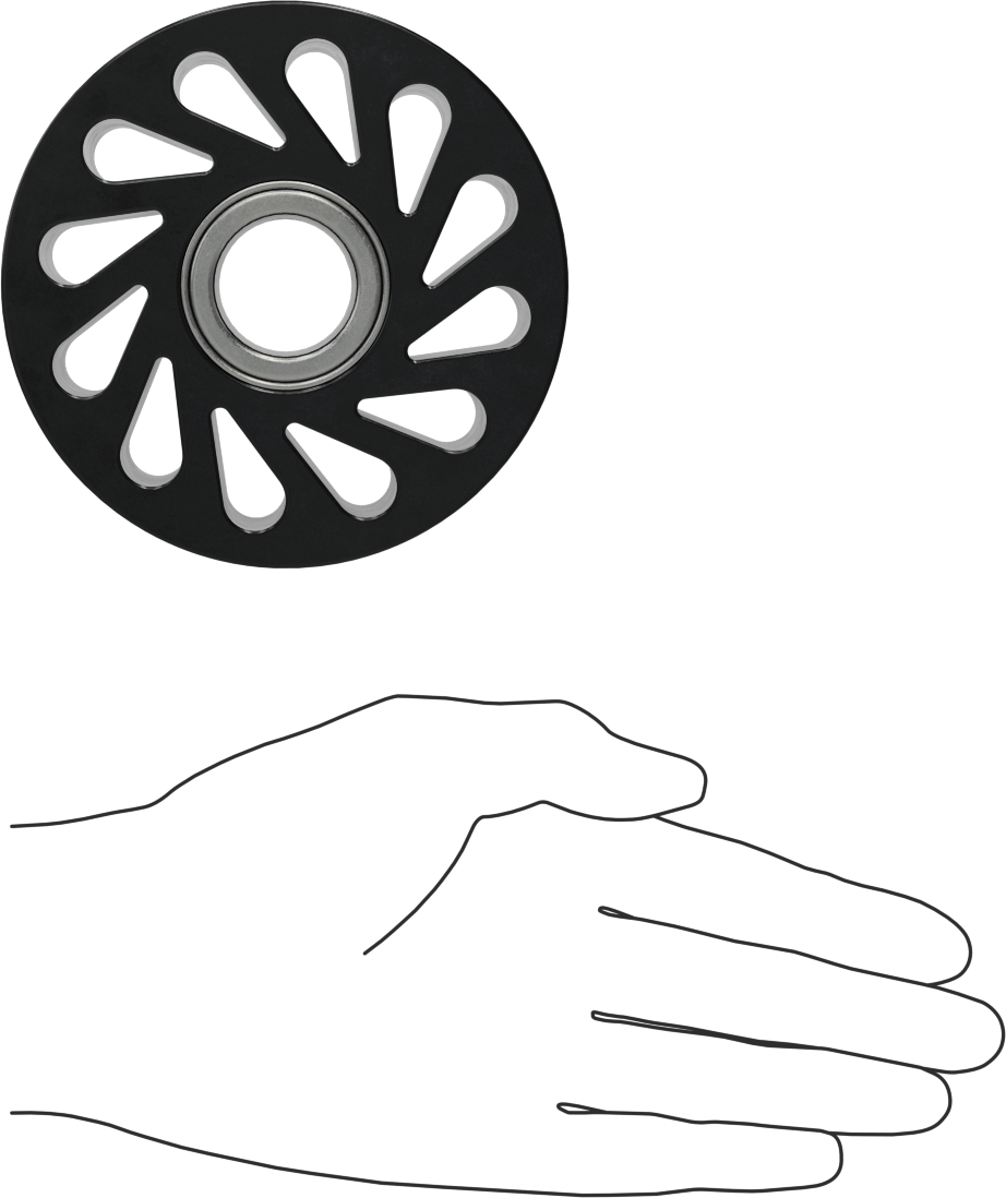 Flex-Grip Tahrik Silindiri, 20 A Durometre, 4“ Çap x 1-15/16” Genişlikte Silindir, 1" Mil Çapı için