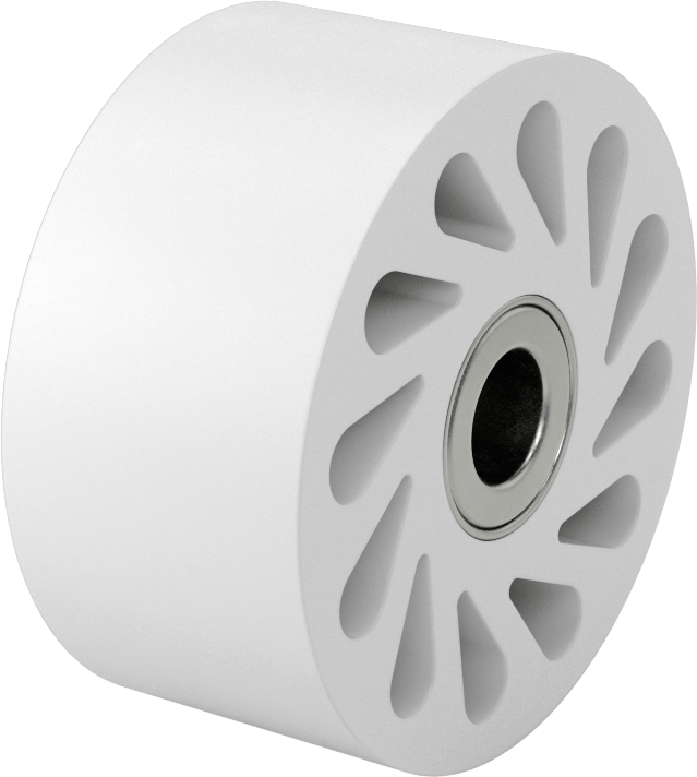 Yağa Dayanıklı Flex-Grip Tahrik Silindiri, 35A Durometre, 4“ Çap x 1-15/16” Genişlikte Silindir, 1-1/4" Göbek Çapı