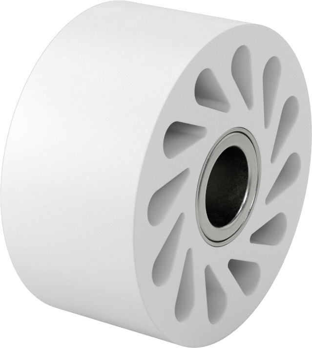 Yağa Dayanıklı Flex-Grip Tahrik Silindiri, 20 A Durometre, 4“ Çap x 1-15/16” Genişlikte Silindir, 1" Mil Çapı için