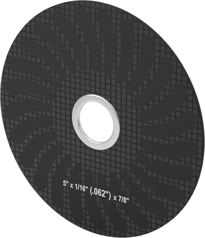 Sert Metal Kesme Diski, Açı Taşlama Makinaları için, 5" Çap, 1/16" Kalınlık