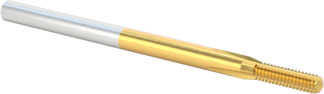 Minyatür Kılavuz, TiN Kaplamalı Yüksek Hızlı Çelik, M1,2 x 0,25 mm Diş, 11/64" Diş Uzunluğu