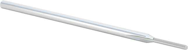 Minyatür Kılavuz, Kaplamasız Yüksek Hızlı Çelik, M0,5 x 0,13 mm Diş, 5/32" Diş Uzunluğu