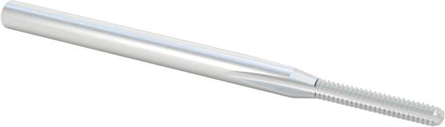 Minyatür Kılavuz, Kaplamasız Yüksek Hızlı Çelik, M1 x 0,25 mm Diş, 1/4" Diş Uzunluğu
