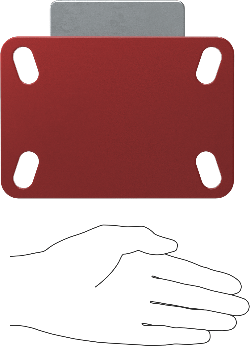 6-1/2“ x 4-1/2” Plakalı Yüksek Kapasiteli Kingston Tekerlek, Sağ Taraf Frenli ve 4 inç Çapında Fenolik Tekerlekli Sabit