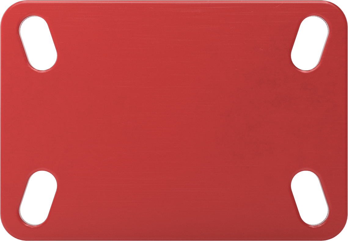 6-1/2“ x 4-1/2” Plakalı Yüksek Kapasiteli Kingston Tekerlek, 6 inç Çapında Mavi Poliüretan Tekerlekli Sert