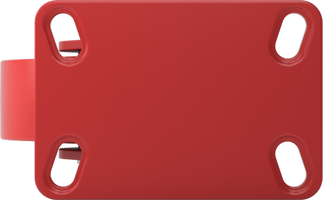 6-1/2“ x 4-1/2” Plakalı Yüksek Kapasiteli Kingston Tekerlek, 5" Çapında Metal Tekerlekli Döner