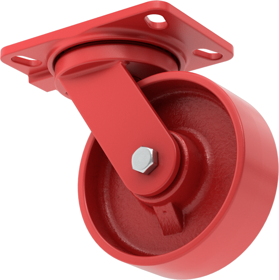 6-1/2“ x 4-1/2” Plakalı Yüksek Kapasiteli Kingston Tekerlek, 6" Çaplı Metal Tekerlekli Döner Tekerlek