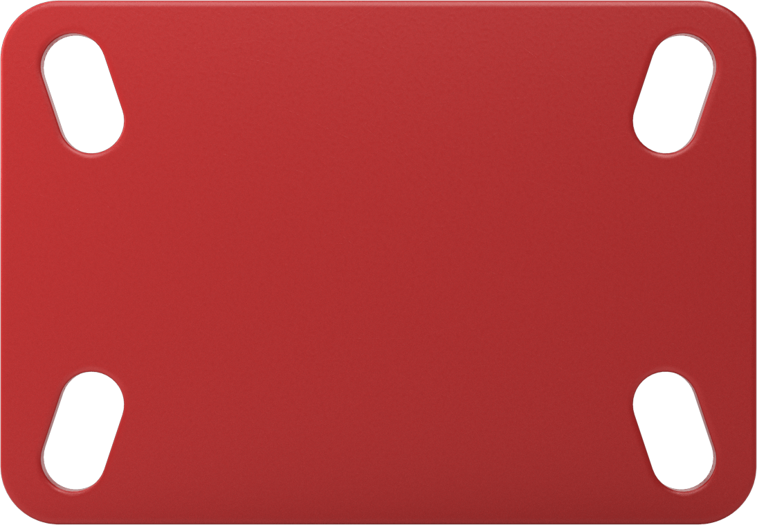 6-1/2“ x 4-1/2” Plakalı Yüksek Kapasiteli Kingston Tekerlek, 5" Çaplı Metal Tekerlekli Sert