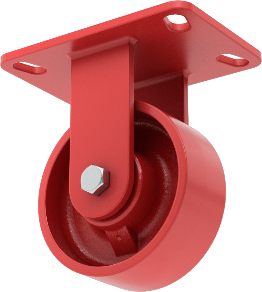 6-1/2“ x 4-1/2” Plakalı Yüksek Kapasiteli Kingston Tekerlek, 5" Çaplı Metal Tekerlekli Sert