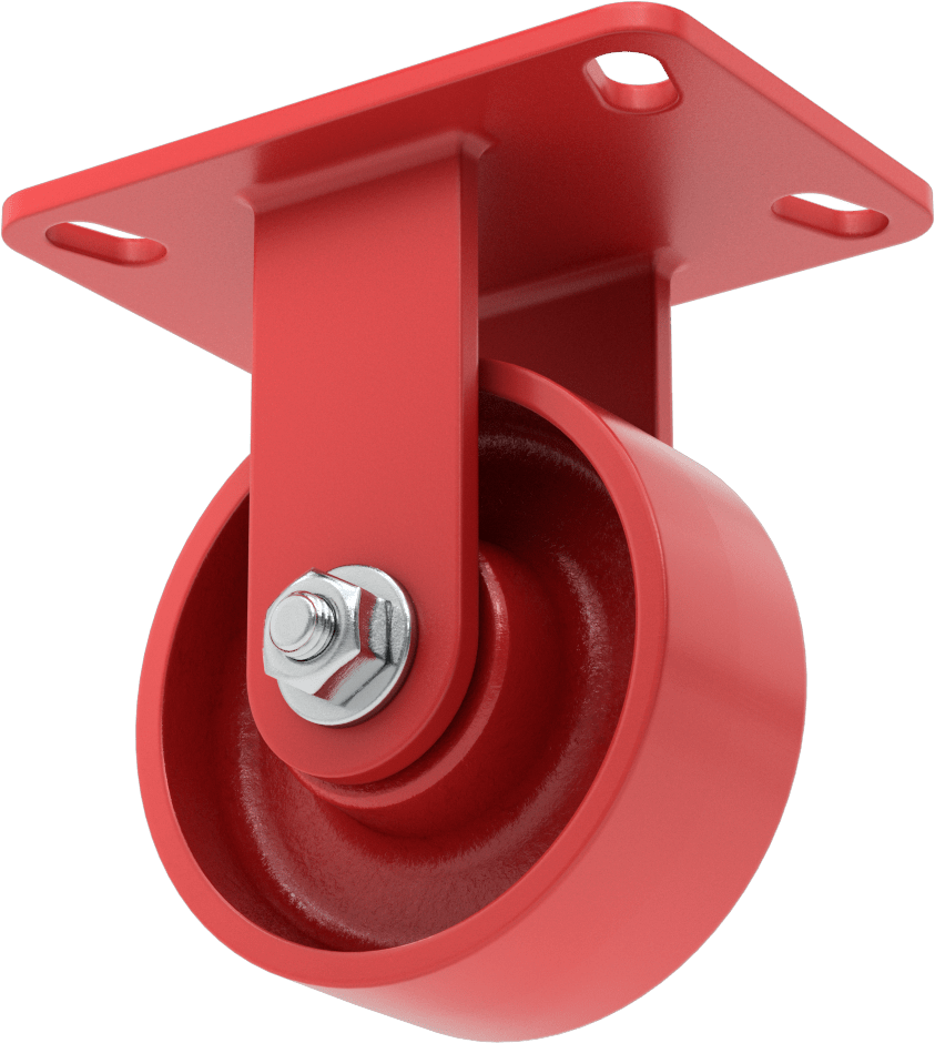 6-1/2“ x 4-1/2” Plakalı Yüksek Kapasiteli Kingston Tekerlek, 5" Çaplı Metal Tekerlekli Sert