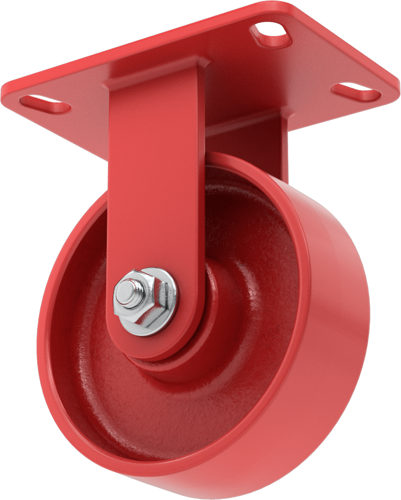 6-1/2“ x 4-1/2” Plakalı Yüksek Kapasiteli Kingston Tekerlek, 6" Çaplı Metal Tekerlekli Sert