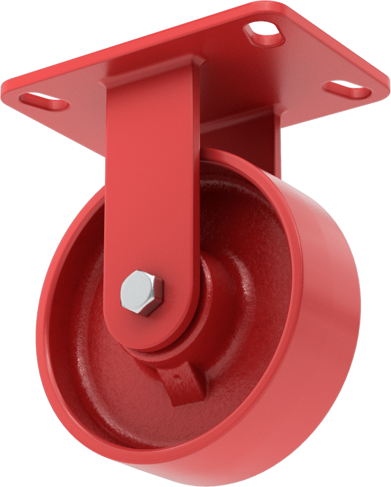 6-1/2“ x 4-1/2” Plakalı Yüksek Kapasiteli Kingston Tekerlek, 6" Çaplı Metal Tekerlekli Sert