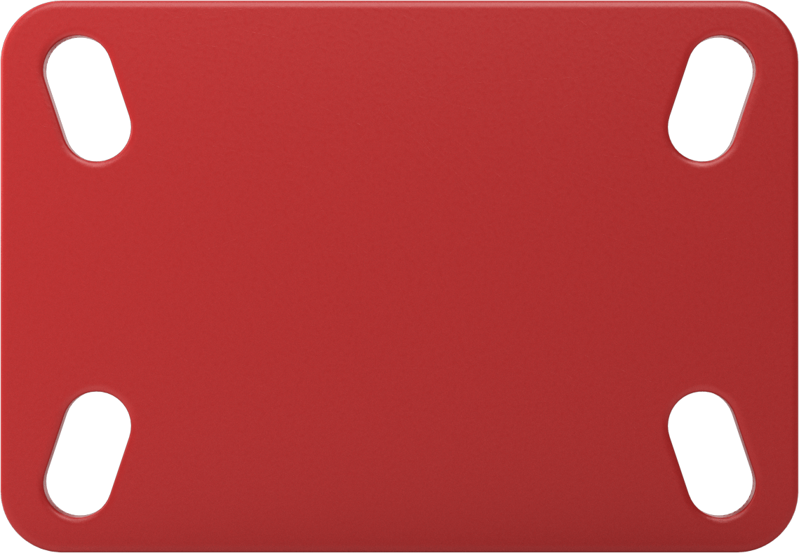 6-1/2“ x 4-1/2” Plakalı Yüksek Kapasiteli Kingston Tekerlek, 6" Çaplı Metal Tekerlekli Sert