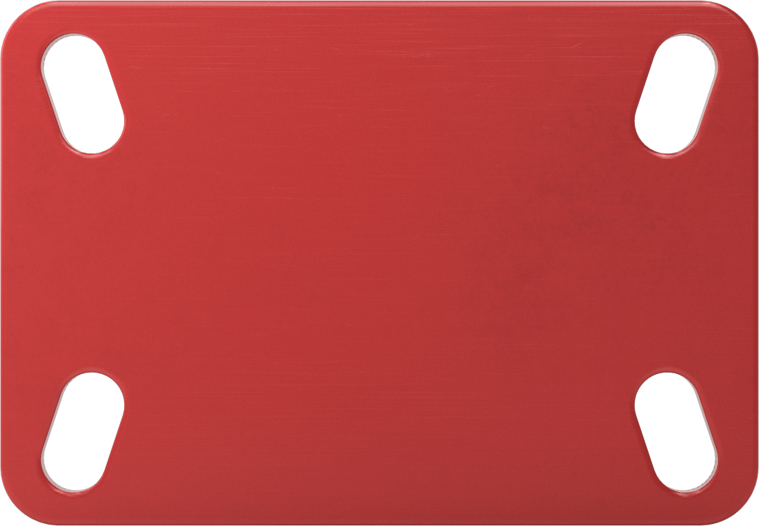6-1/2“ x 4-1/2” Plakalı Yüksek Kapasiteli Kingston Tekerlek, 5 inç Çapında Yeşil Poliüretan Tekerlekli Sert
