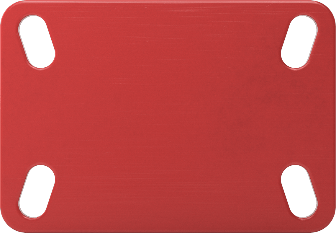6-1/2“ x 4-1/2” Plakalı Yüksek Kapasiteli Kingston Tekerlek, 6 inç Çapında Yeşil Poliüretan Tekerlekli Sert