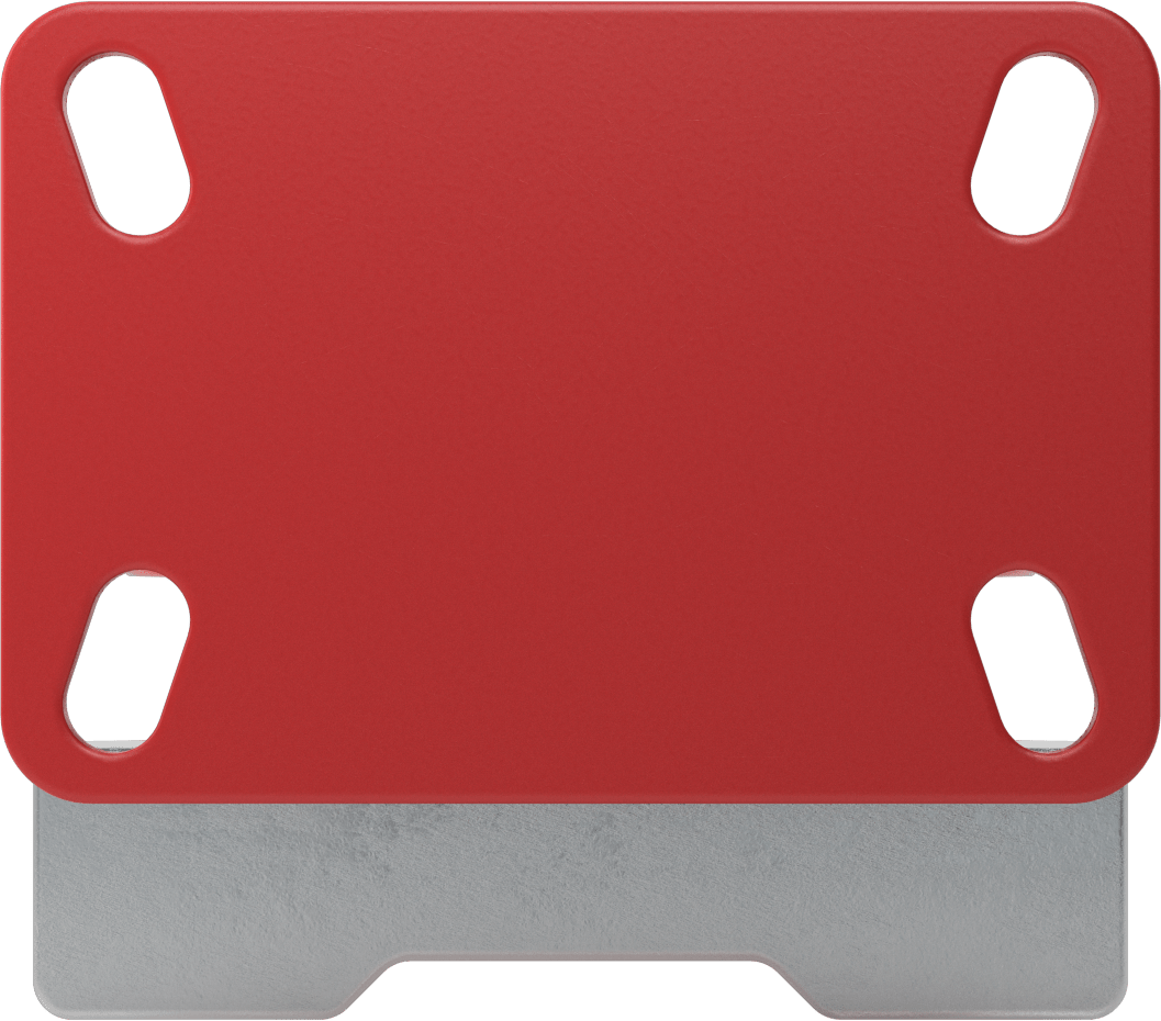 6-1/2“ x 4-1/2” Plakalı Yüksek Kapasiteli Kingston Tekerlek, Sağ Taraf Frenli ve 6 inç Çapında Metal Tekerlekli Sert